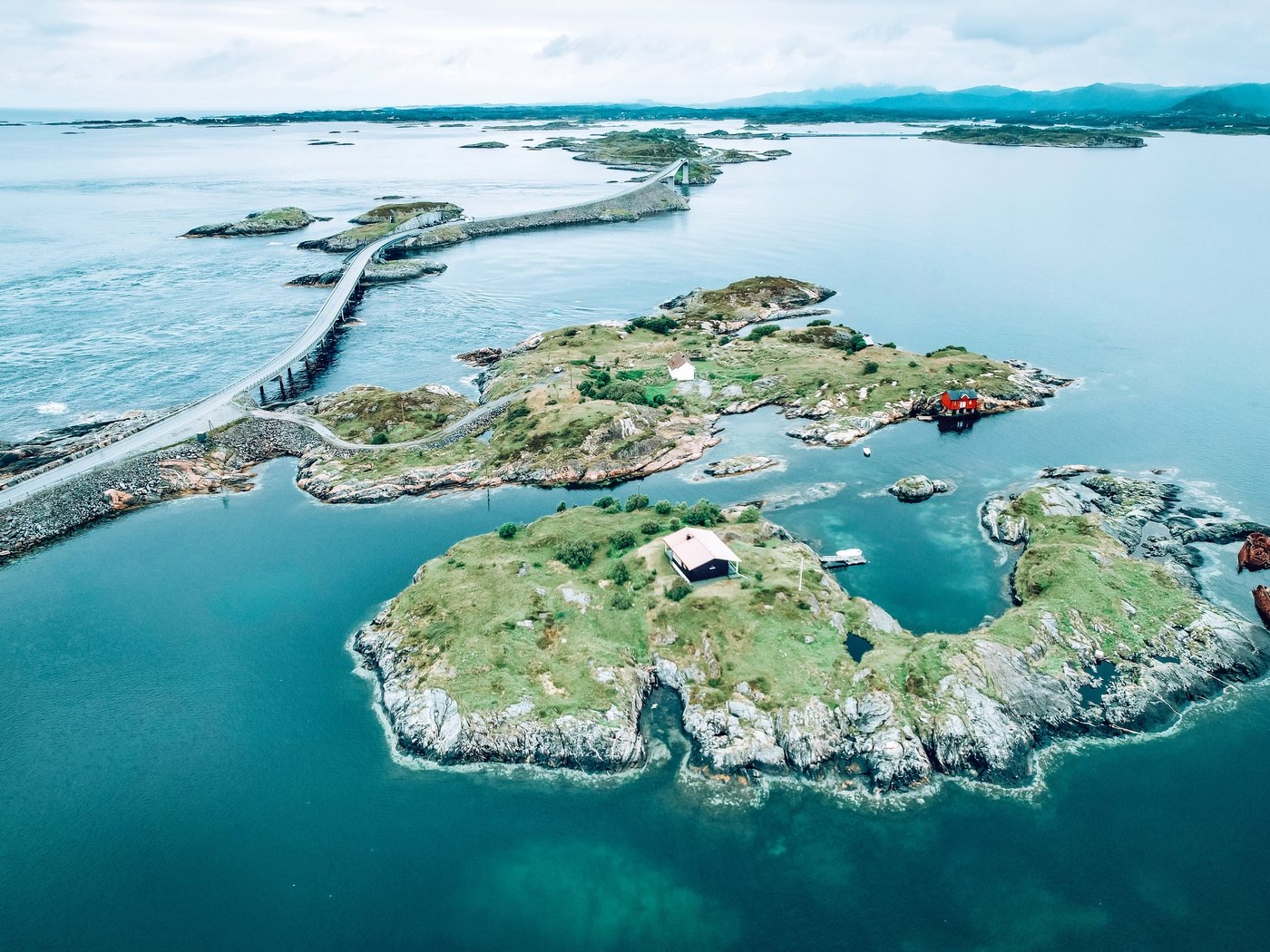 Atlantická silnice z dronu